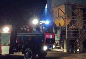 В Лидском районе горела зерносушилка