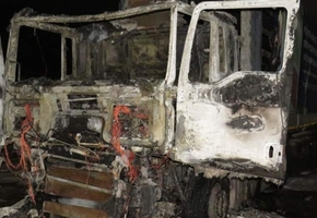 В Лиде на территории «Лидаспецавтотранс» загорелся грузовик, мужчина погиб