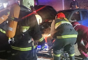 В Лиде пожарные спасли мужчину из горящего гаража на ул. Хасановской