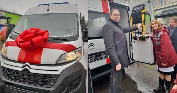 Компания «Лидское пиво» подарила врачам скорой помощи Лиды полностью укомплектованный реанимобиль