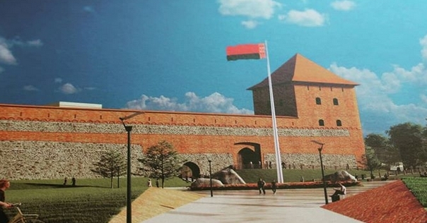Возле Лидского замка установят флагшток с государственным флагом