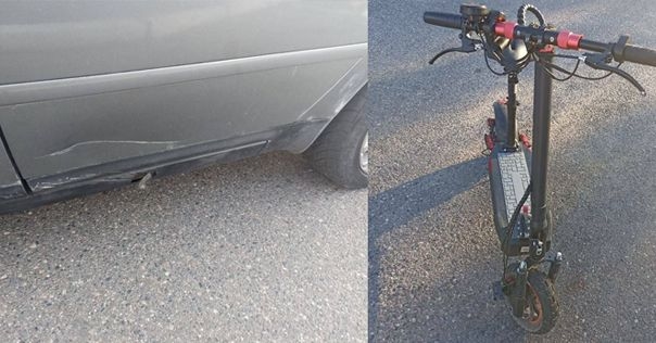 В Лидском районе восьмилетний мальчик на самокате выехал на дорогу и попал под машину