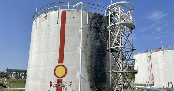 В Лиде горел резервуар нефтепродуктов