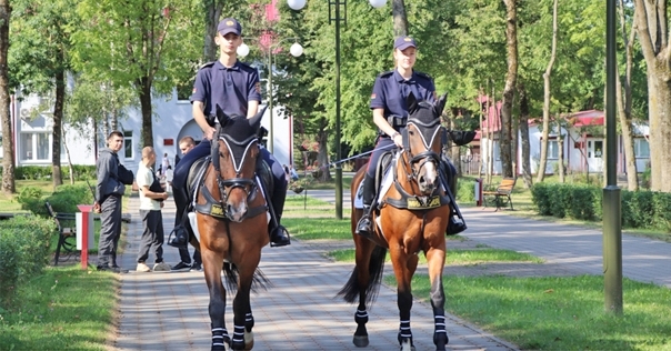 Лиду будут патрулировать милиционеры на лошадях
