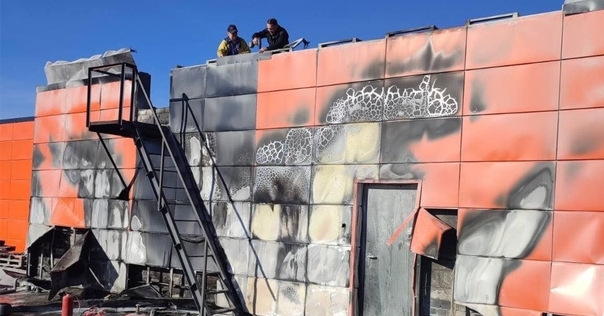 В Лиде горел торгово-развлекательный центр на Качана