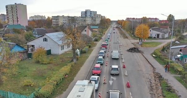 В Лиде после завершения реконструкции ул. Коммунистическая станет четырехполосной