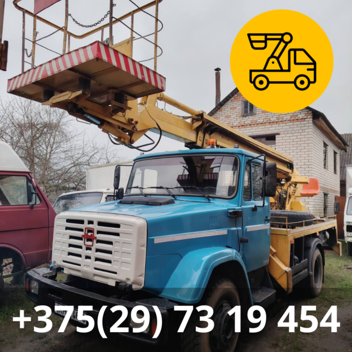 +375297319454 Аренда автовышки по Лиде и Лидском р-не, и Гродненской области. Страховочные пояса и каски в комплекте. Работаем физ., и юр. лицами. Наличный и безналичный расчет., фота 1